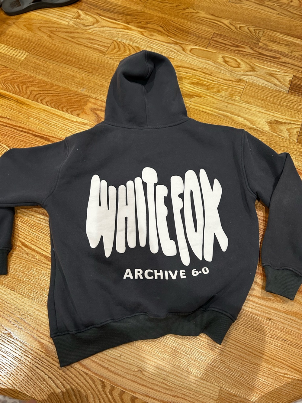 White Fox Boutique Black Hoodie with White Logo